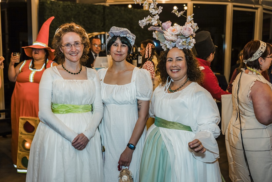 Reproduction 1780s Chemise Gown at Costume College 2025. Photo by Mark Edwards Photographer