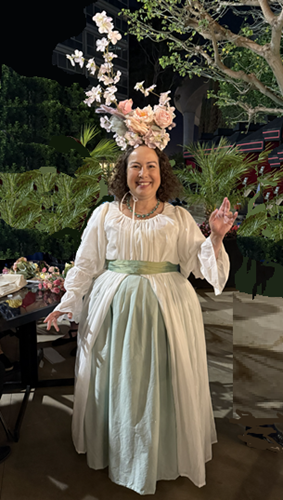 Reproduction 1780s Chemise Gown  at  Costume College 2025.   