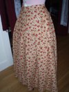 1840s Winterhalter dress reproduction skirt three quarter left view