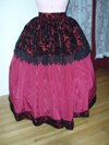 Victorian style burgandy ballgown (reproduction) skirt