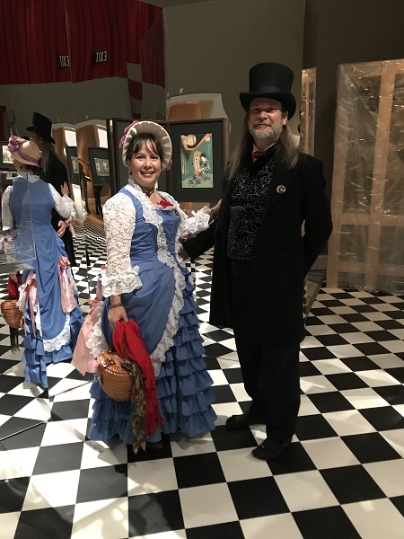 1880s Reproduction Blue Tissot Quiet Bustle Dress at the Legion of Honor February 2020 