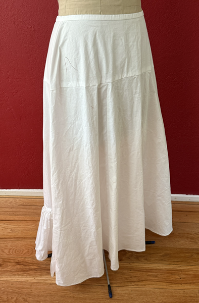 Reproduction 1890s Petticoat Right Quarter View. Laughing Moon 102  