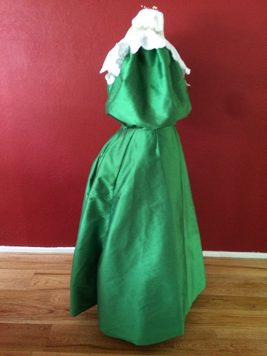 1890s Reproduction Green Ball Gown Dress Right.