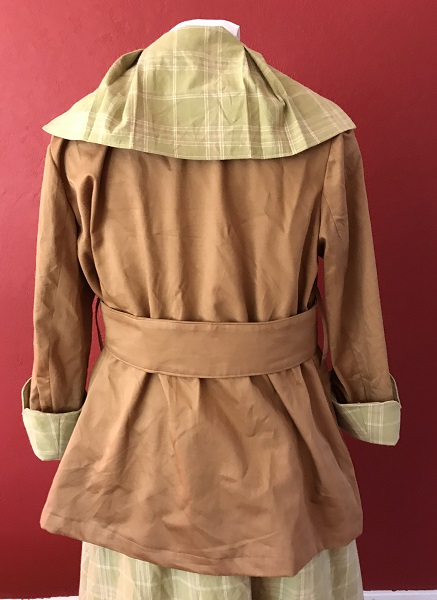 Reproduction 1916 Green Plaid Suit Jacket Back. 