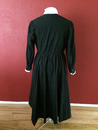 1910s Reproduction Edwardian Maid Dress Back.