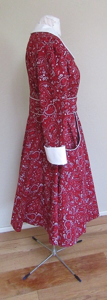 1950s Reproduction Western Swing Red Dog Dress Right.
