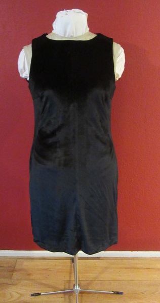 1966 Reproduction Simplicity 1609 Black Velvet Dress Front