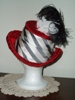 Reproduction Red Silk Tall Hat by Lynne Taylor: back view