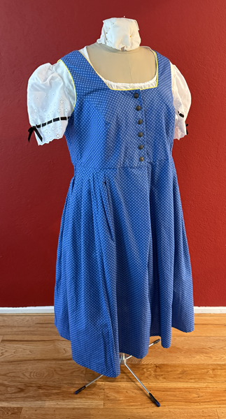 Blue Dirndl Right Quarter View. 