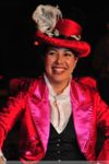 Red and pink ringmaster tailcoat