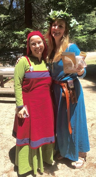 Reproduction Viking Apron Dress
 at the GBACG Midsommer Viking Celebration June 2018. Photo by Sabrina Nelson