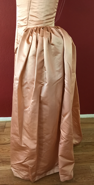 Reproduction 1660s Peach Skirt Left.