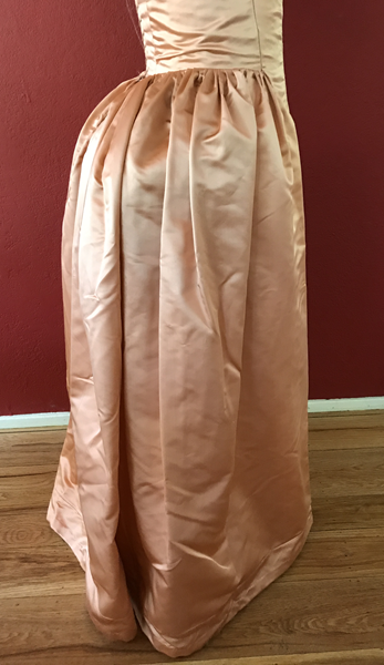 Reproduction 1660s Peach Skirt Right. 