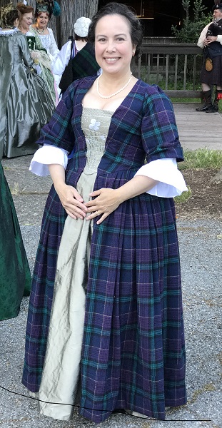 1740s Reproduction Outlander Plaid Dress