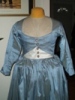 Reproduction 1792 blue silk zone front jacket: front view