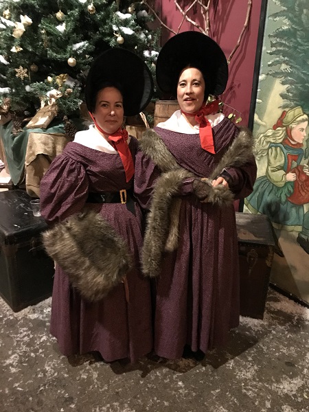 1830s Reproduction Plum Day Dresses at Dickens Fair 2018 