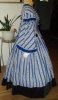 1860s Blue Stripe Daydress