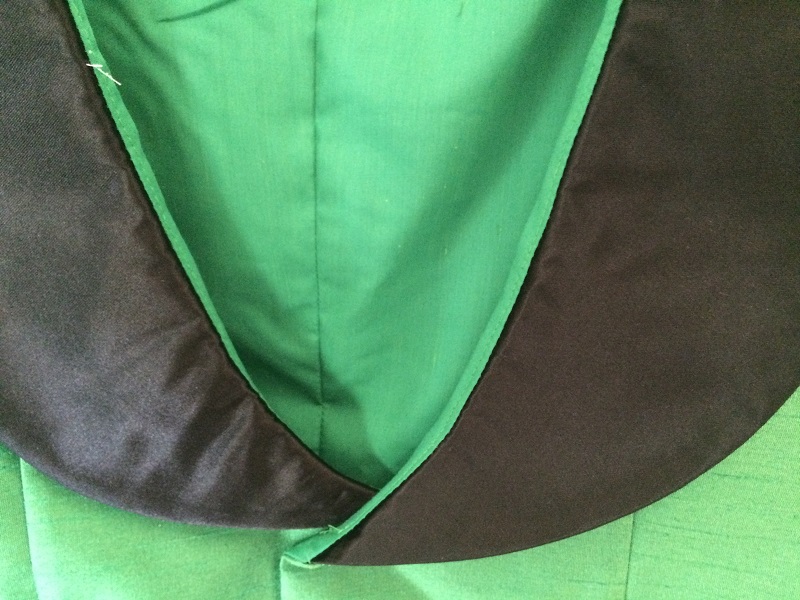 Reproduction Victorian Men's Green Medium Waistcoat Front (Flat) 