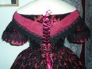 Victorian style burgandy ballgown (reproduction) Simplicity 5724 back bodice