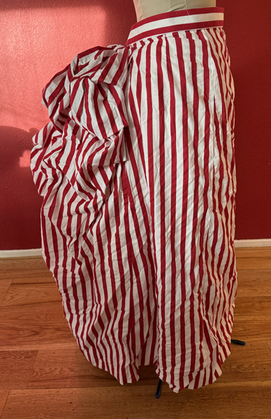 1885 Red Striped Underskirt. Truly Victorian TV261 