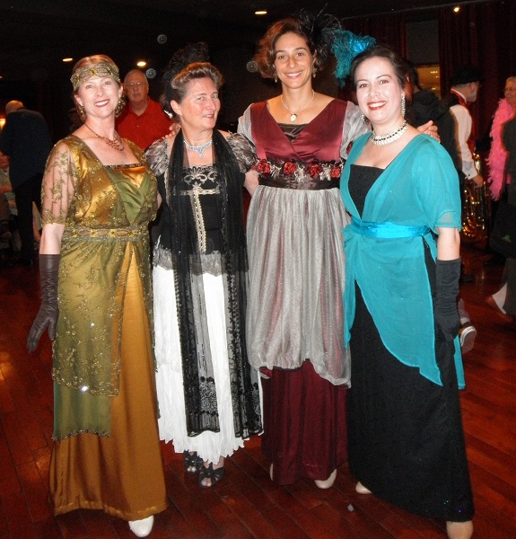 Reproduction 1910s Evening Dress - Black and Blue. West Coast Ragtime Festival 2010. 