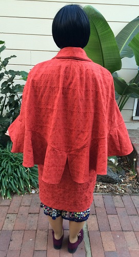 1927 Reproduction Red Coat with Capelet Back