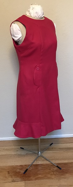 Dolores Umbridge Hot Pink Dress 1960s Style  Right Quarter View. 