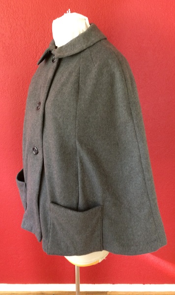 1960s reproduction gray fleece cape