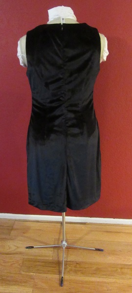 1966 Reproduction Simplicity 1609 Black Velvet Dress Back