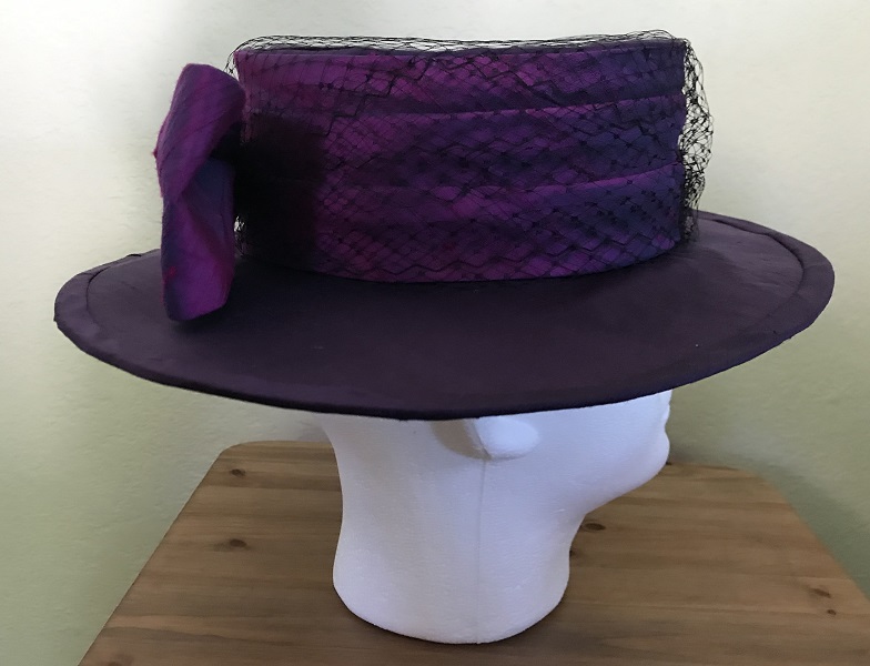 Reproduction Edwardian Purple Hat Butterick B6397 View C Right. 