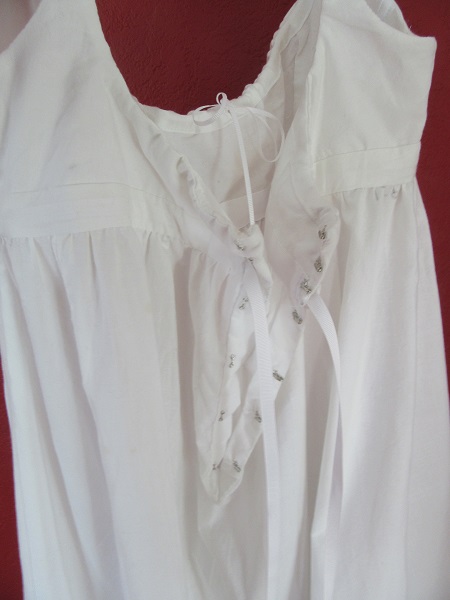 Reproduction Regency Bodiced Petticoat Back Detail Closures. La Mode Bagatelle Regency Wardrobe