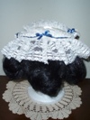 reproduction 1850s Victorian day cap back