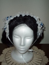 reproduction 1850s Victorian day cap front