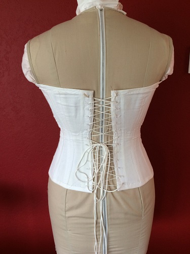 1900s Reproduction Straight S-Curve Corset Back.