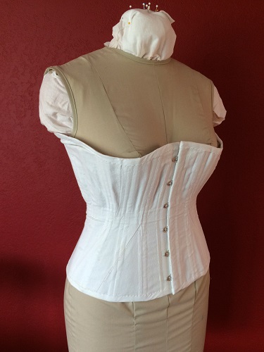 1900s Reproduction Straight S-Curve CorsetRight Quarter View. 
