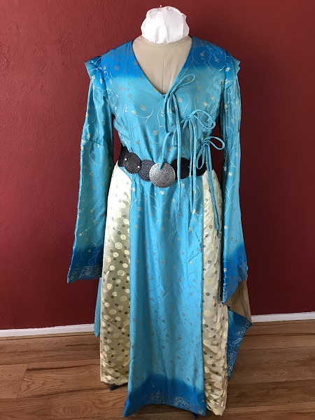 Game of Thrones Blue Dress with Belt Front. 