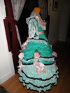 teal roses fancy dress right view