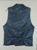 Butterick 3721 L Tall slate blue double breasted Victorian reproduction waistcoat back